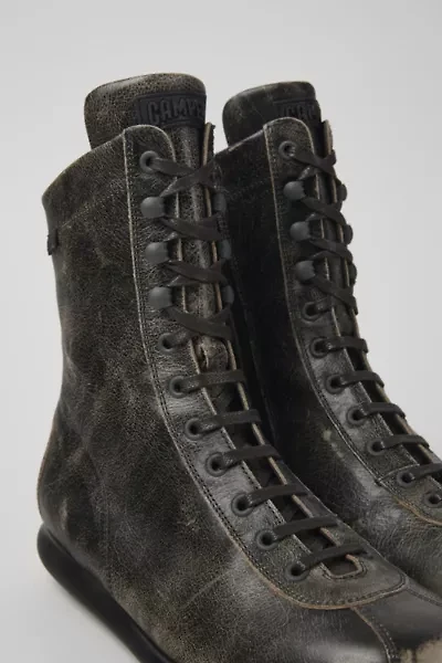 Camper Pelotas Ariel Leather Combat Boot