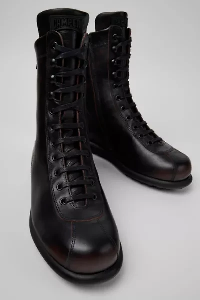 Camper Pelotas Ariel Leather Combat Boot