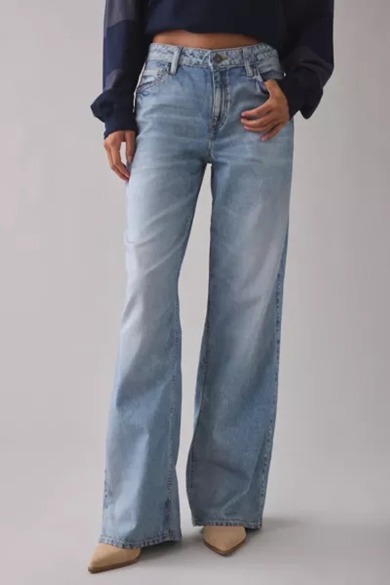 GUESS JEANS G11 Mid-Rise Wide Leg Jean