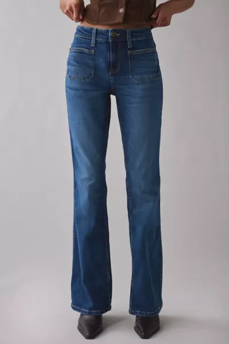 GUESS JEANS G09 Patch Pocket Mid-Rise Bootcut Jean