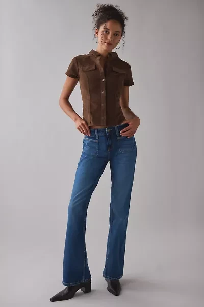 GUESS JEANS G09 Patch Pocket Mid-Rise Bootcut Jean