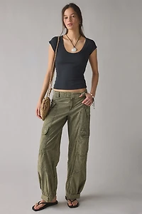 BDG Off-Duty Ribbed Scoop Neck Short Sleeve Tee