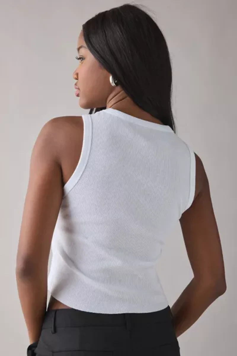 Paul Frank Icon Graphic Raw Hem Cropped Tank Top