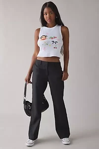 Paul Frank Icon Graphic Raw Hem Cropped Tank Top
