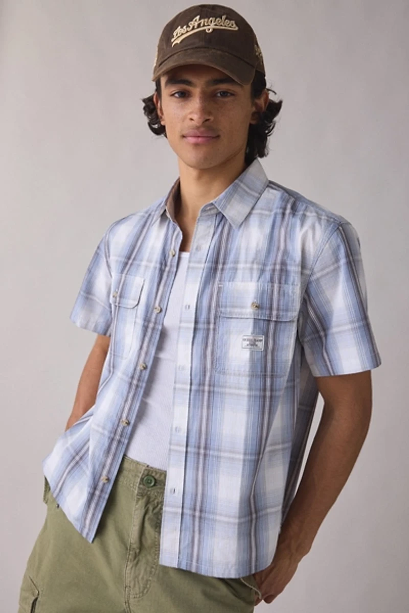 GUESS JEANS Boxy Cropped Short Sleeve Shirt