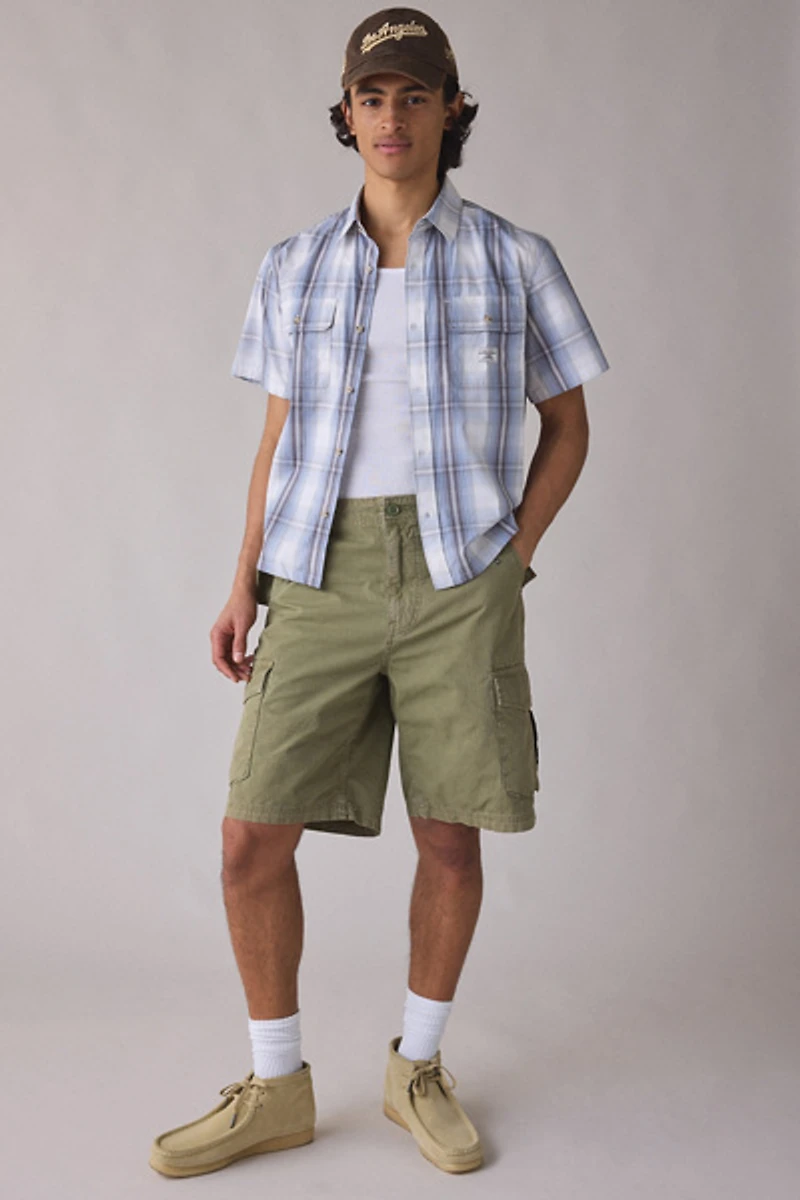 GUESS JEANS Boxy Cropped Short Sleeve Shirt