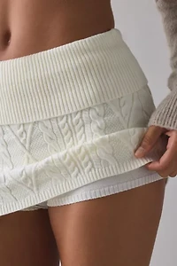 Frankies Bikinis Briar Cable Knit Micro Mini Skirt