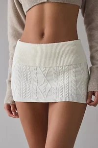 Frankies Bikinis Briar Cable Knit Micro Mini Skirt