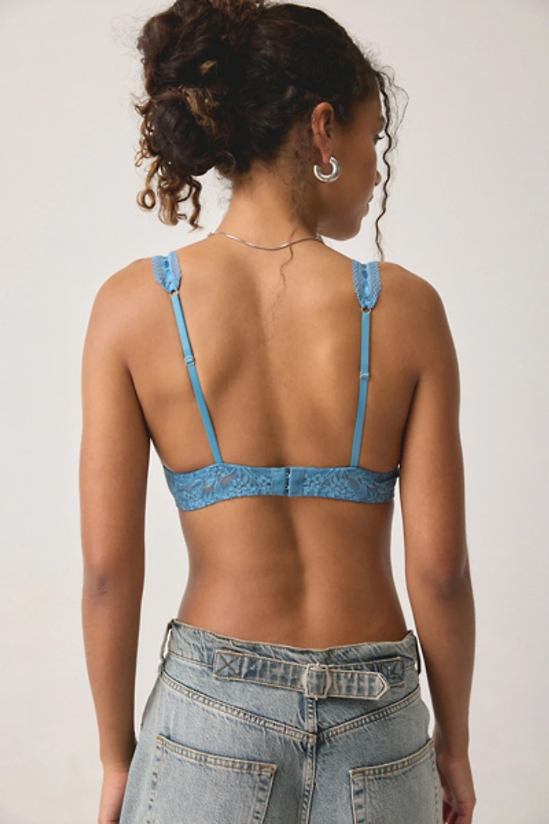 Out From Under Flora Ribbon Trim Lace Underwire Bra