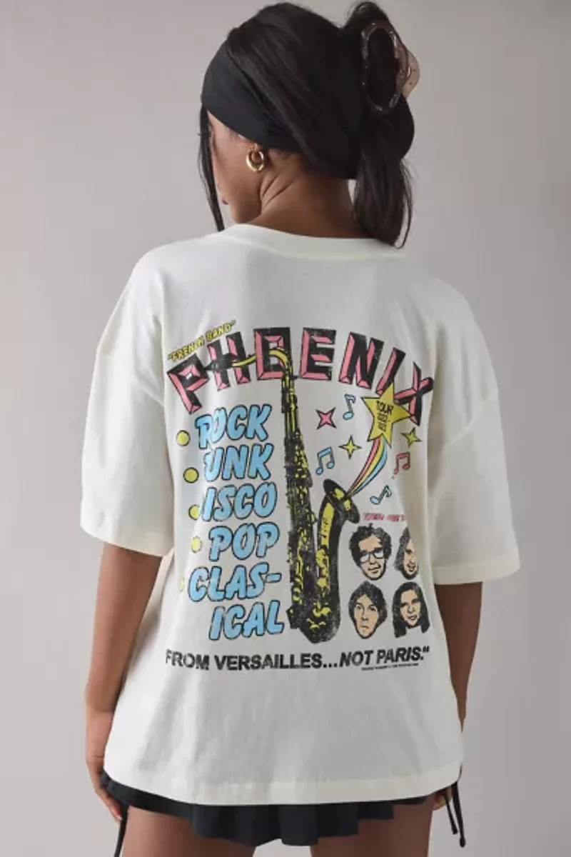 Phoenix Band Graphic Oversized Jersey Tee