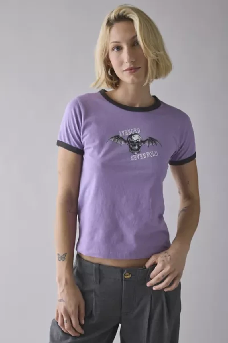 Avenged Sevenfold Band Graphic Ringer Baby Tee