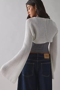 ReMADE By UO Remnants Waffle Knit Shrug Top