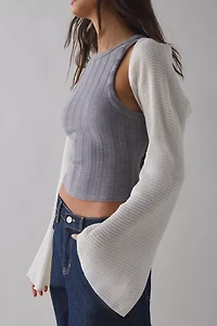 ReMADE By UO Remnants Waffle Knit Shrug Top