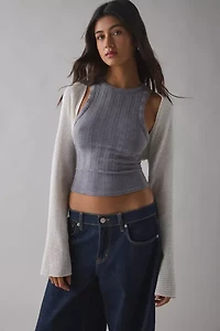 ReMADE By UO Remnants Waffle Knit Shrug Top
