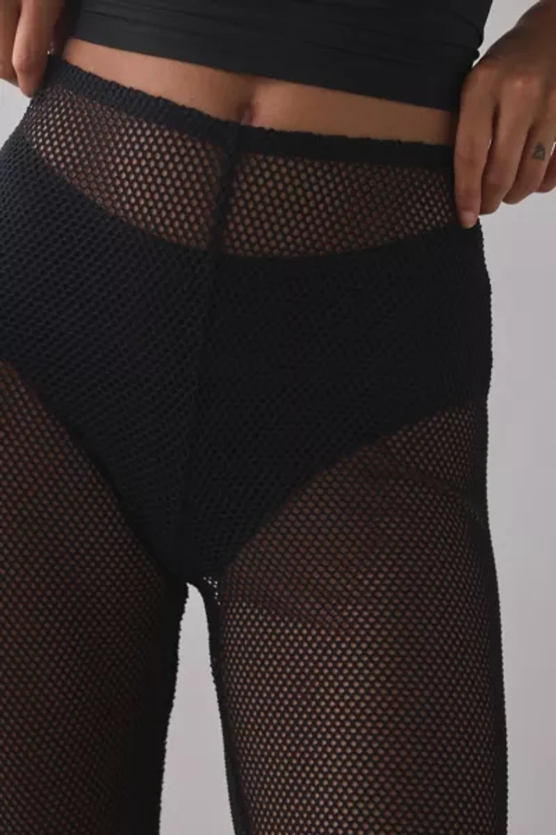 ReMADE By UO Remnants Sheer Netted Capri Pant