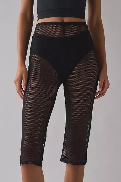 ReMADE By UO Remnants Sheer Netted Capri Pant
