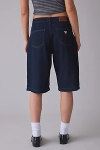 GUESS JEANS Pleated Bermuda Denim Shorts