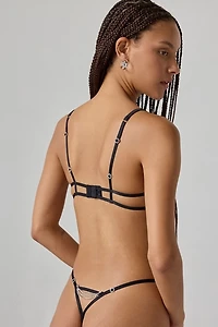 Bluebella Estelle Open Silver Diamante Thong