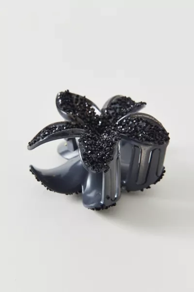 Aria Glitter Flower Claw Clip