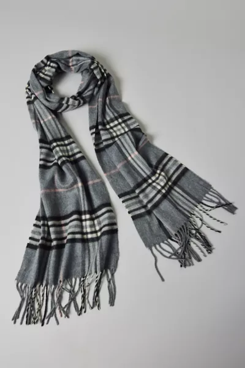 Vintage By UO Plaid Fringe Scarf