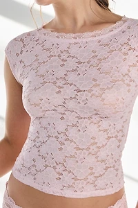 Out From Under Lace Boatneck Tee