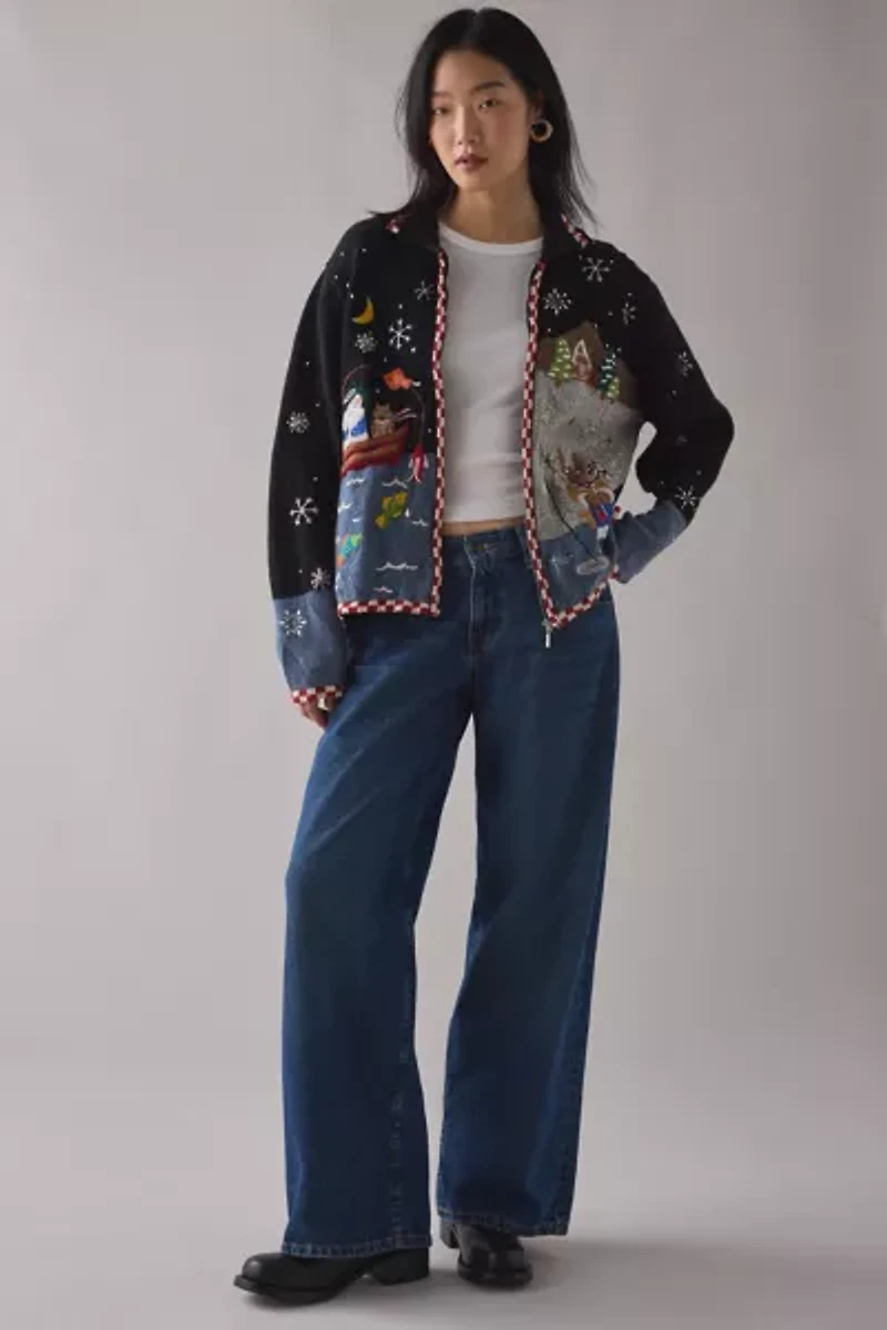 Vintage By UO Christmas Cardigan Sweater