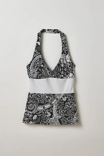 Vintage By Thrift Like A Girl Silk Paisley Halter Top