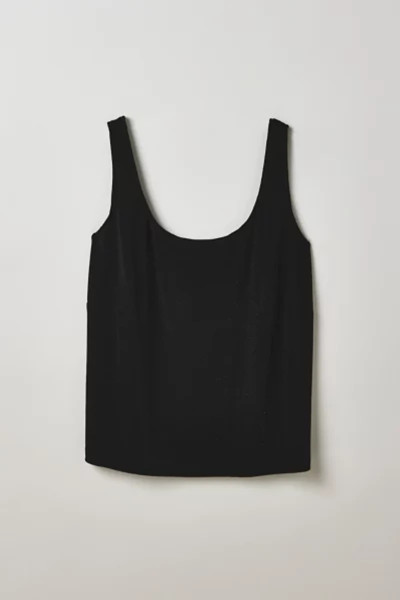 Vintage By Thrift Like A Girl Black Scoop Neck Tank Top