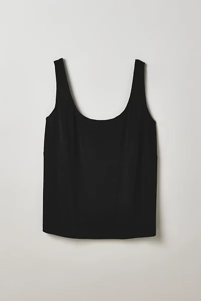 Vintage By Thrift Like A Girl Black Scoop Neck Tank Top