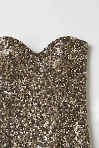 Vintage By Thrift Like A Girl Strapless Sequin Mini Dress