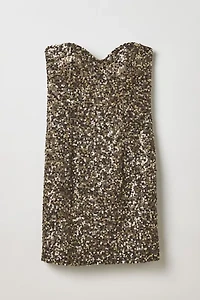 Vintage By Thrift Like A Girl Strapless Sequin Mini Dress