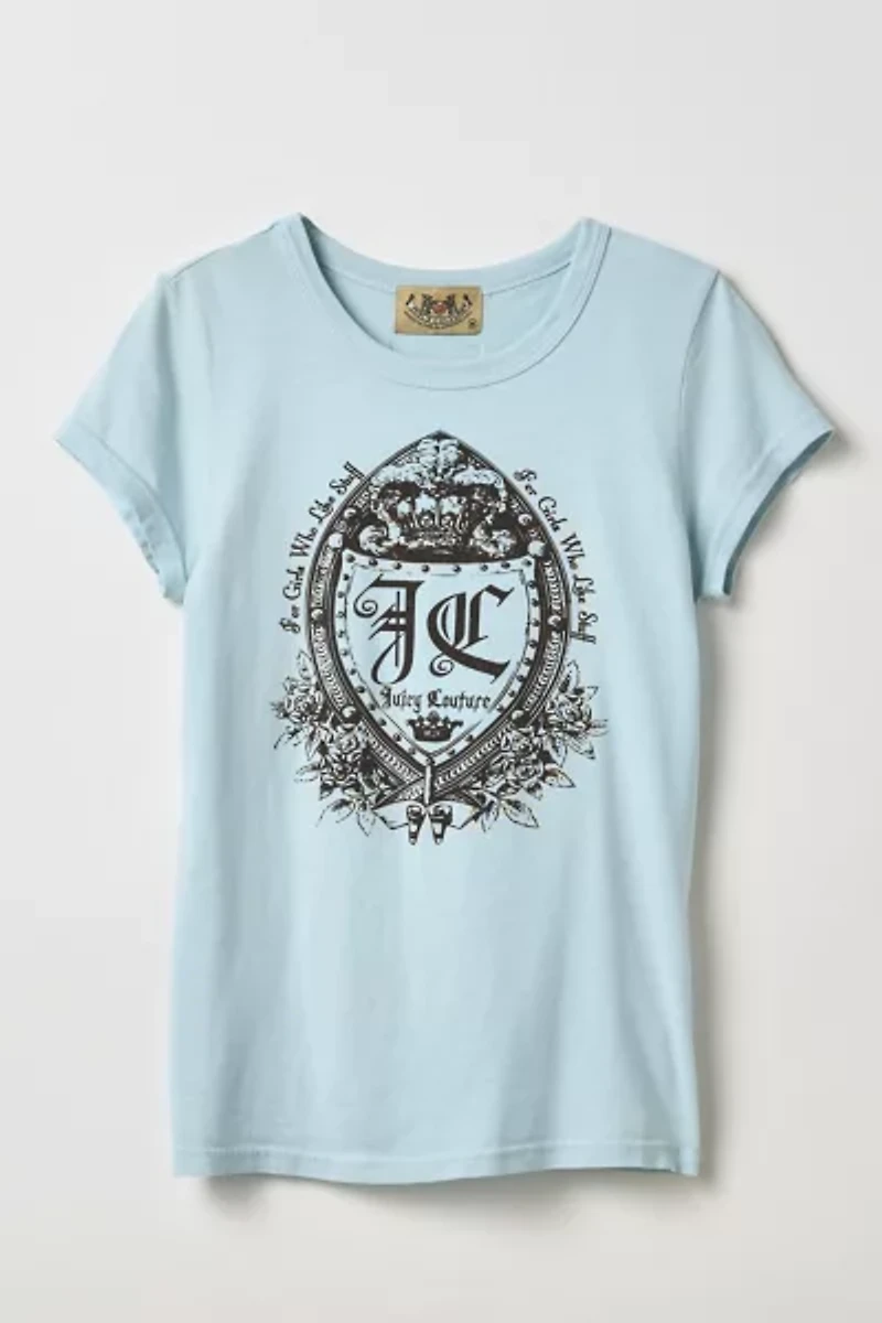 Vintage By Thrift Like A Girl Juicy Couture Crest Graphic Tee