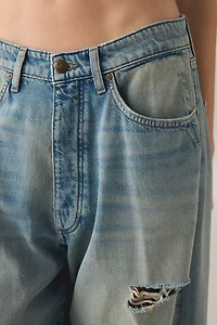 Lee Button-Fly Crop High-Rise Loose Jean