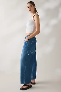 Lee Button-Fly Crop High-Rise Loose Jean