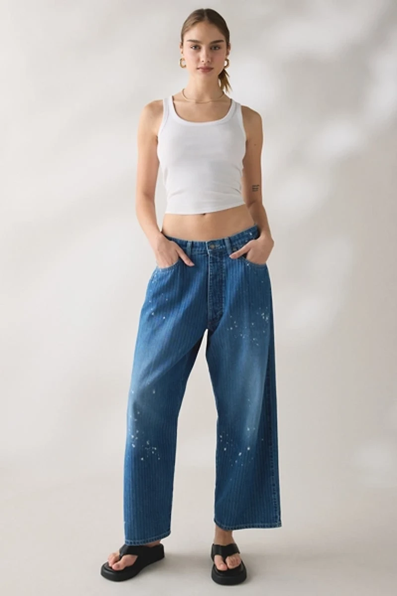 Lee Button-Fly Crop High-Rise Loose Jean