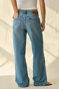 Lee Lace Side Seam Low-Slung Slouch Jean