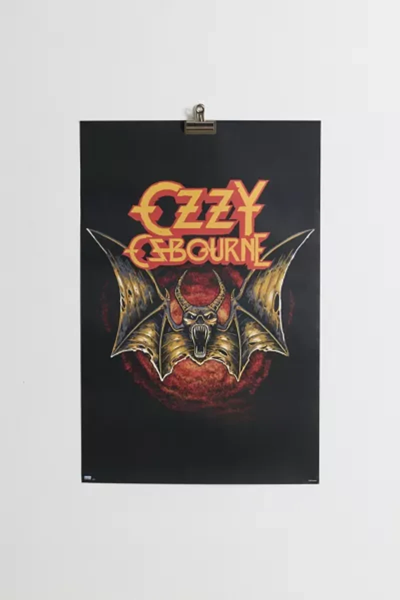 Ozzy Osbourne Bat Frameless Poster