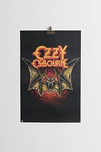 Ozzy Osbourne Bat Frameless Poster