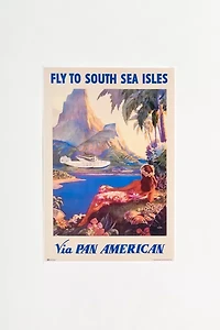 Pan Am Fly To South Sea Isles Frameless Poster