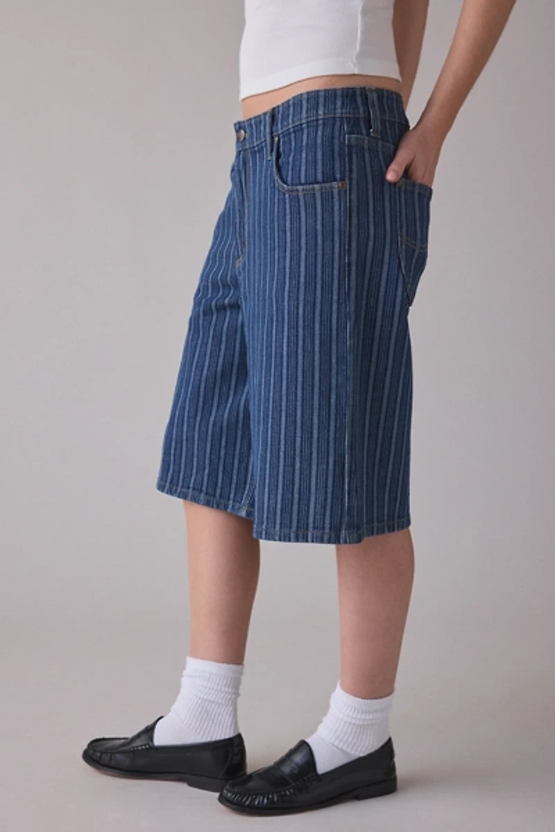 Lee Sonic Speed Stripe Long Denim Short