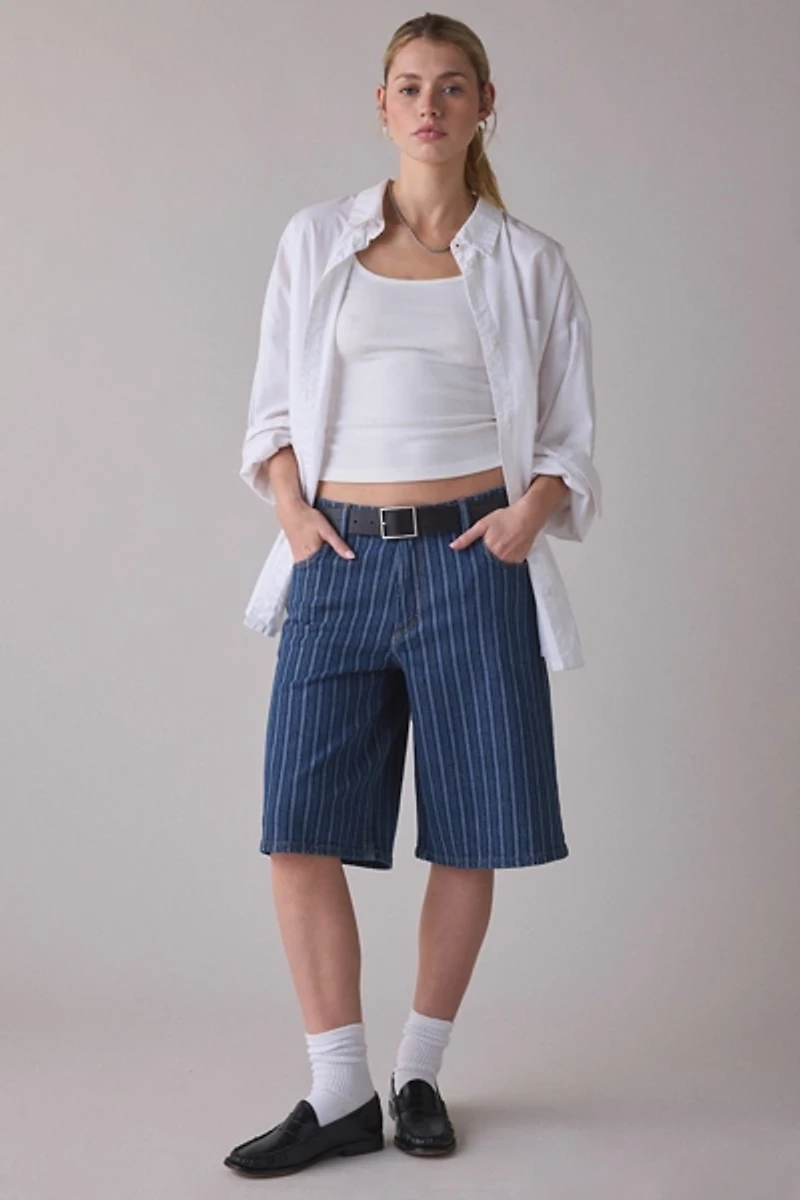 Lee Sonic Speed Stripe Long Denim Short