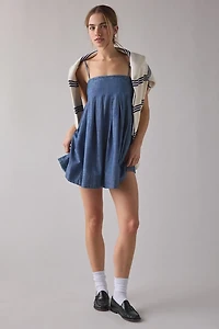 Kimchi Blue Smooth Sailing Pleated Flounce Mini Dress
