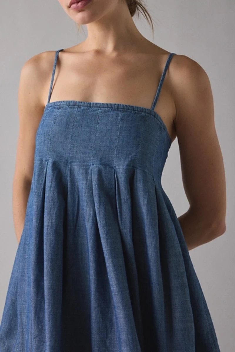 Kimchi Blue Smooth Sailing Pleated Flounce Mini Dress