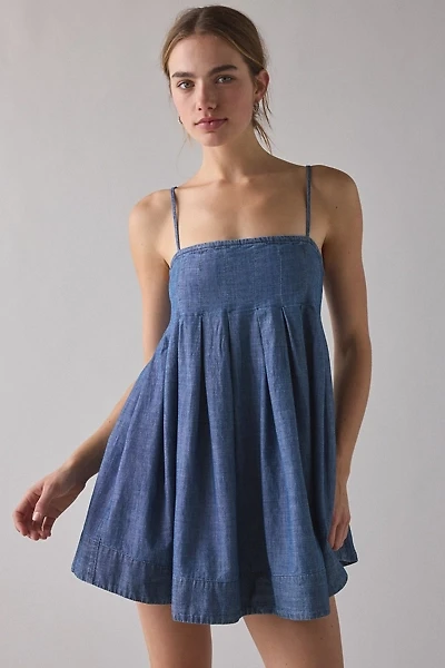 Kimchi Blue Smooth Sailing Pleated Flounce Mini Dress