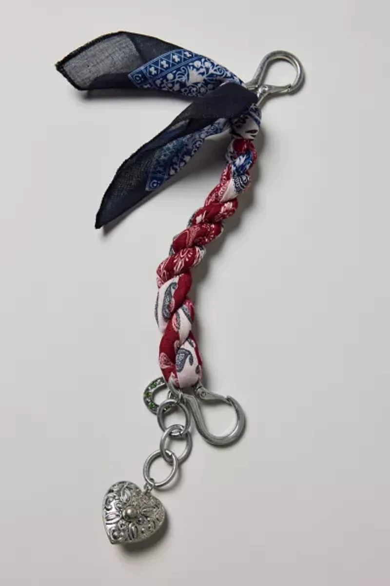 Heart Charm Bandana Bag Chain
