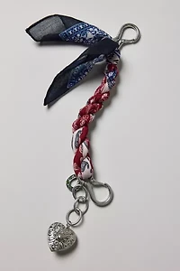 Heart Charm Bandana Bag Chain