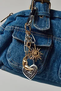Celestial Locket Mixed Metal Keychain