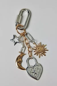 Celestial Locket Mixed Metal Keychain