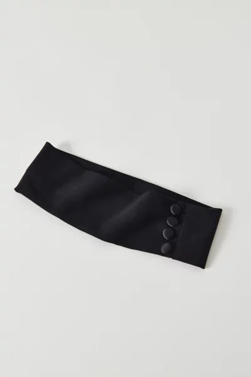 Buttoned Headwrap Soft Headband