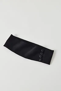 Buttoned Headwrap Soft Headband